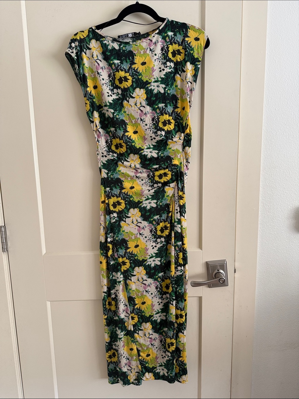 Zara Yellow & Green Floral Maxi Dress